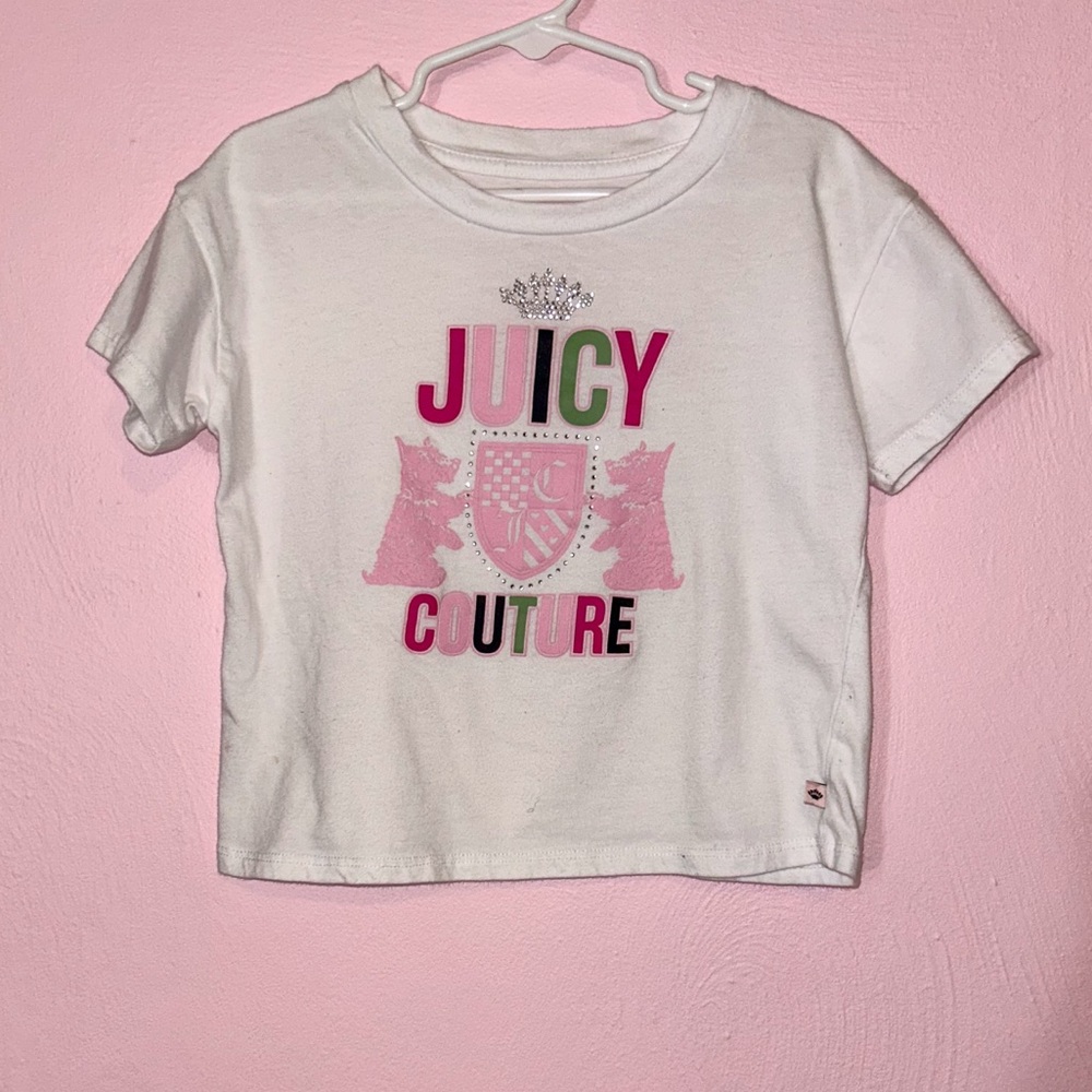 Juicy Couture Kids T-Shirt White and Pink.